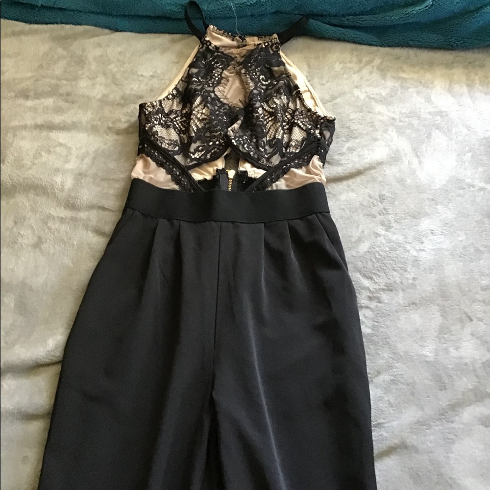 Black and nude sexy jumper
